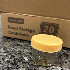 Glass baby Food Storage Jars NEW